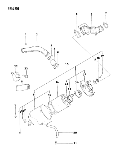 1989 Chrysler Conquest Air Cleaner Diagram