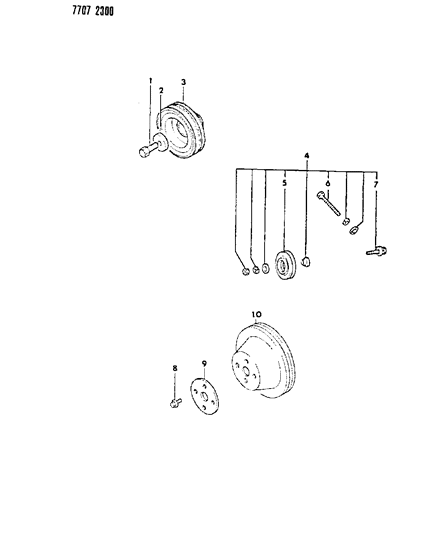1988 Chrysler Conquest Drive Pulleys Diagram