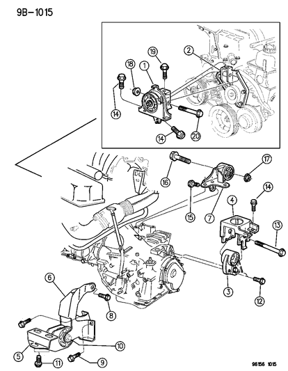 1996 Dodge Grand Caravan Engine Mounts Diagram 3