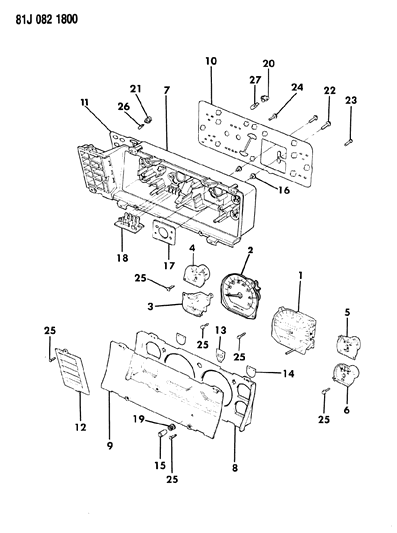 1984 Jeep Wagoneer Instrument Cluster Diagram 2