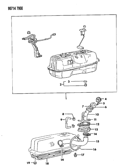 1990 Dodge Ram 50 Fuel Tank Diagram 1