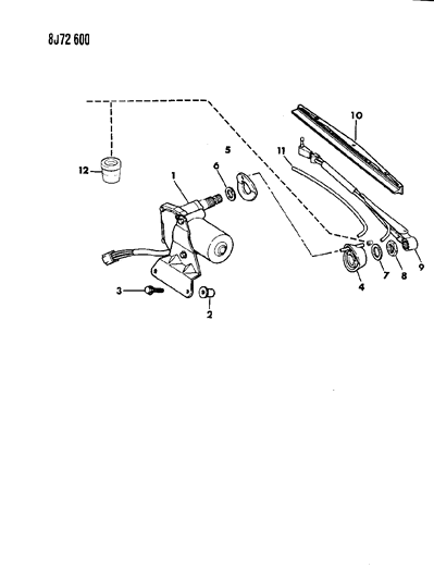 1987 Jeep Wagoneer Wiper, Liftgate Diagram