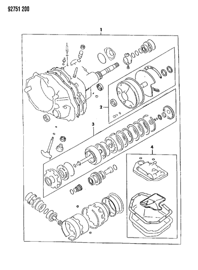 1992 Dodge Colt Seal & Gasket Package, Repair Automatic Transaxle Diagram