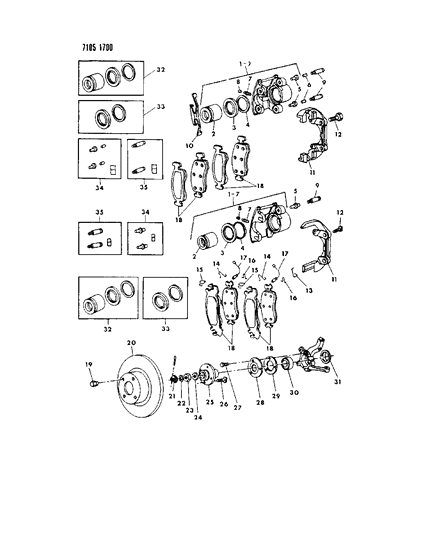 1987 Dodge Shadow Front Brakes Diagram