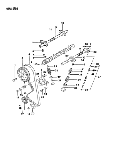 1989 Dodge Ram 50 Camshaft & Valves Diagram 2