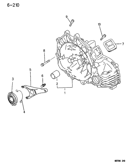 1995 Dodge Stealth Clutch Housing Diagram