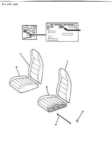 1986 Jeep Wrangler Covers, Front Seat Upholstery High Back Bucket Seats Diagram