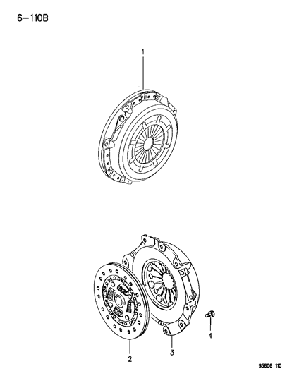 1996 Dodge Avenger Clutch & Disc Diagram