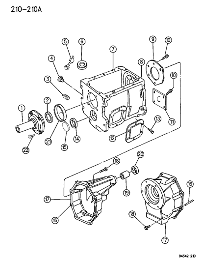 1996 Dodge Ram 2500 Case & Extension Diagram