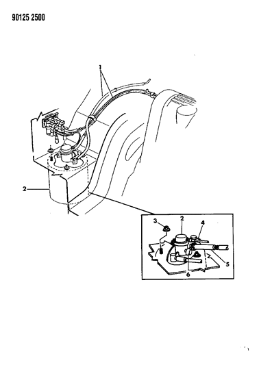 1990 Chrysler Town & Country Vapor Canister Diagram 2