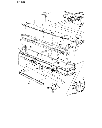 1987 Chrysler New Yorker Bumper, Rear Diagram