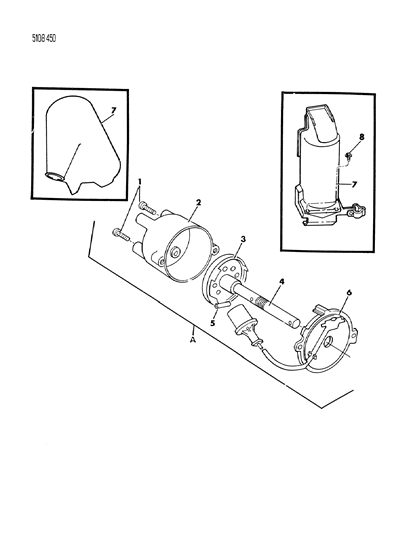 1985 Chrysler LeBaron Base Distributor Diagram 2