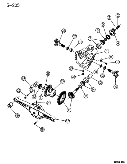 1993 Dodge Viper Bolt-Ring Gear Diagram for 5252503