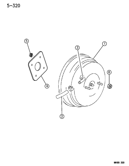 1996 Dodge Stratus Booster, Power Brake Diagram