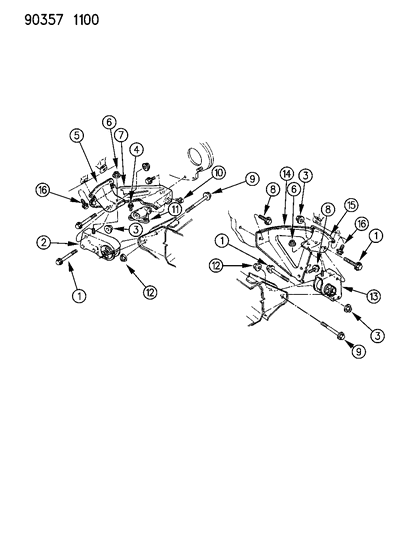 1991 Dodge Dakota Engine Mounting Diagram 6