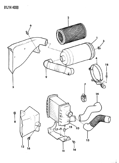 1986 Jeep Comanche Air Cleaner Diagram 2