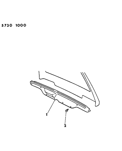 1986 Dodge Colt Lift Gate Trim Diagram