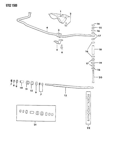 1989 Dodge Ram 50 Stabilizer - Front Diagram 2