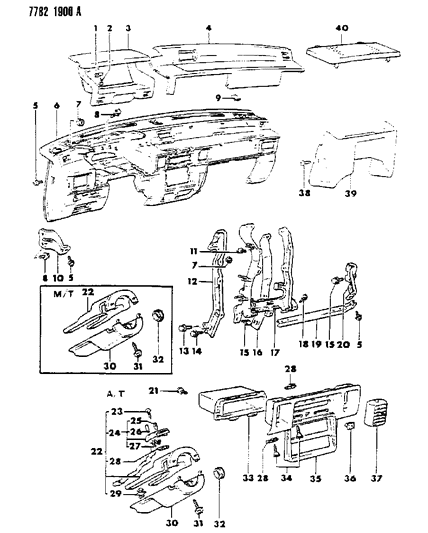 1988 Dodge Ram 50 Instrument Panel Diagram 2