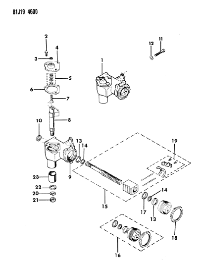 1985 Jeep Grand Wagoneer Gear - Steering Diagram 2