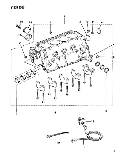 1991 Jeep Comanche Cylinder Block Diagram 1