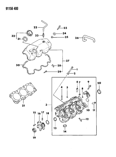 1991 Dodge Spirit Cylinder Head Diagram 3