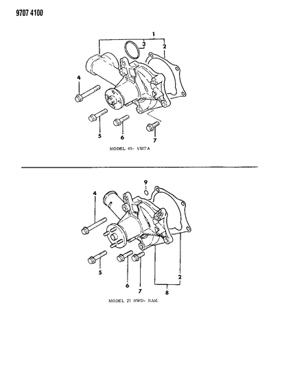 1989 Dodge Ram 50 Water Pump Diagram 1