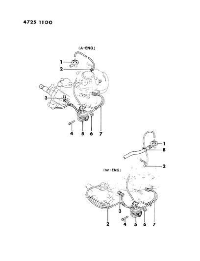 1984 Dodge Ram 50 EGR System Diagram 1