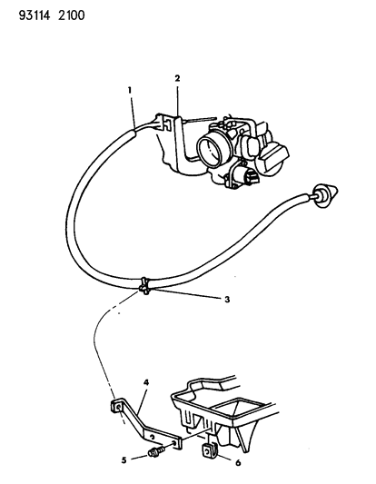 1993 Chrysler Town & Country Throttle Control Diagram 4