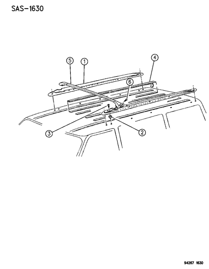 1994 Chrysler Town & Country Luggage Rack Diagram