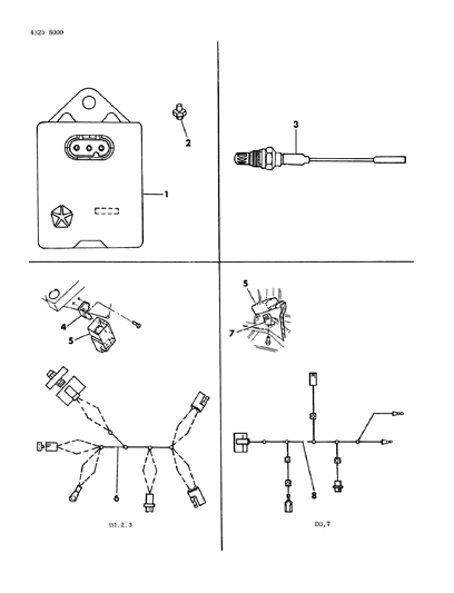 1985 Dodge D250 Emission Controls And Switches Diagram