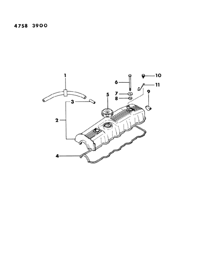 1984 Dodge Ram 50 Rocker Cover Diagram 1