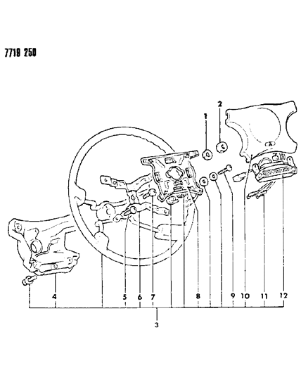 1988 Chrysler Conquest Steering Wheel Diagram