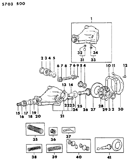 1985 Dodge Conquest Differential - With Turbo Diagram