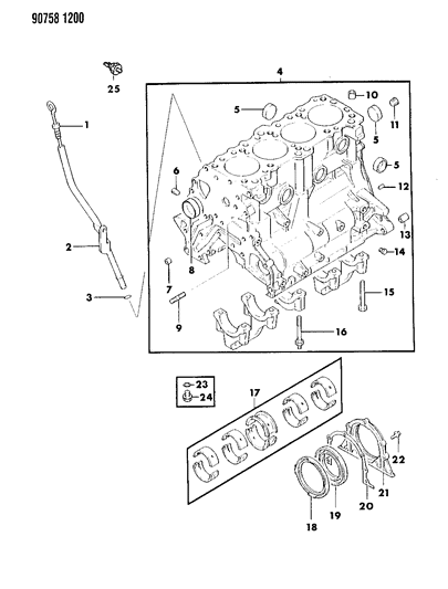 1990 Dodge Colt Cylinder Block Diagram 2