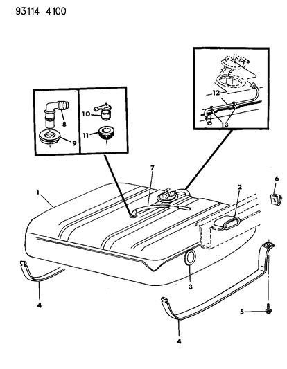 1993 Dodge Caravan Fuel Tank Diagram 2