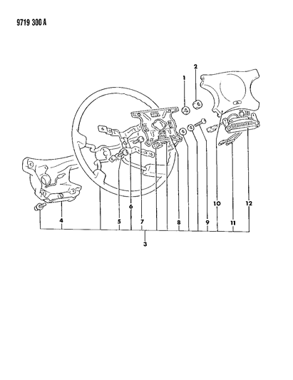 1989 Chrysler Conquest Steering Wheel Diagram