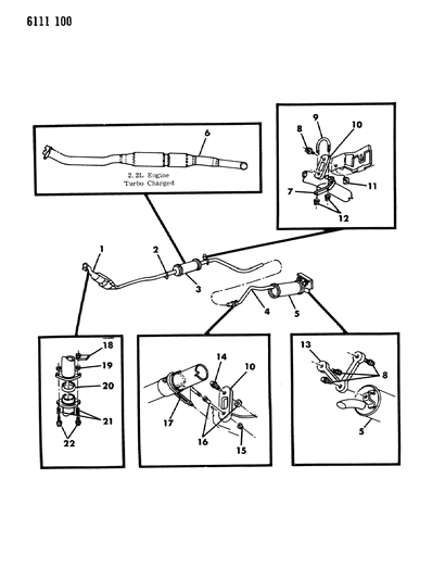 1986 Dodge Charger Exhaust System Diagram