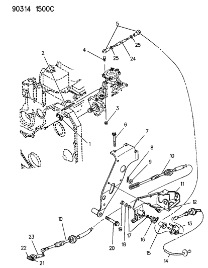 1991 Dodge W150 Throttle Control Diagram 4