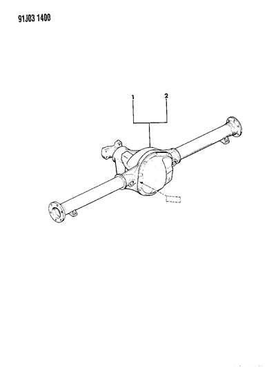 1991 Jeep Grand Wagoneer Rear Axle Assembly Diagram