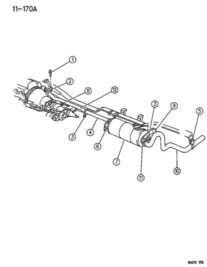1994 Dodge Ram 1500 Bracket A-Assembly - Trans Rear Support Diagram for 52058622