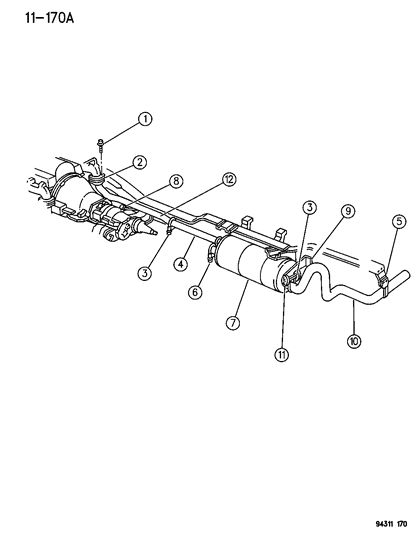 1996 Dodge Ram 3500 Exhaust System Diagram 2