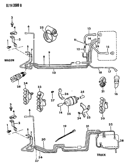 1990 Jeep Wrangler Fuel Line Diagram