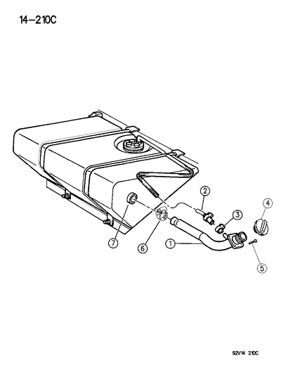 1992 Dodge Viper Fuel Filler Tube Diagram