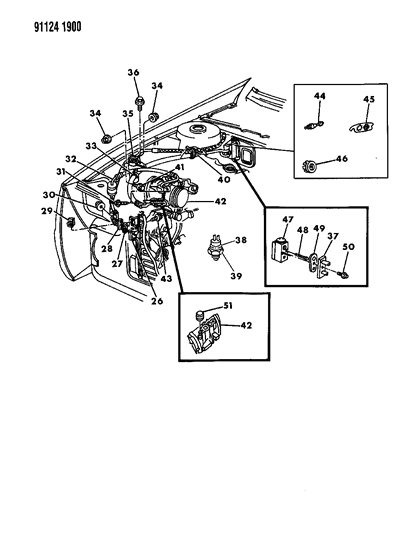 1991 Chrysler LeBaron GTC Plumbing - A/C & Heater Diagram 3