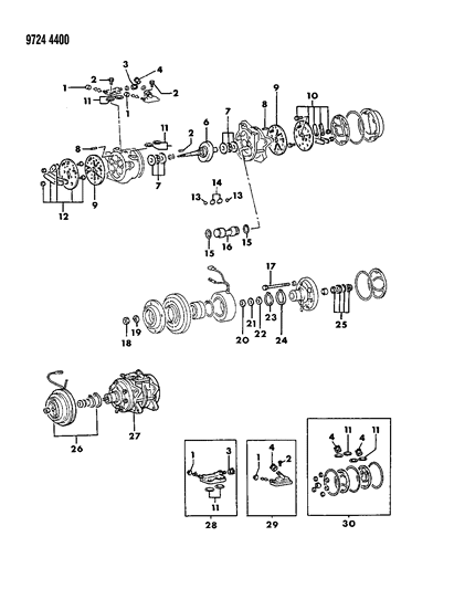 1989 Chrysler Conquest Air Conditioner Compressor Diagram