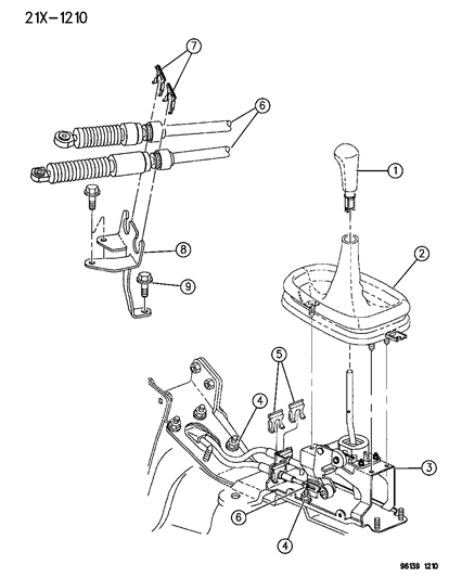 1996 Dodge Neon Controls , Gearshift Diagram