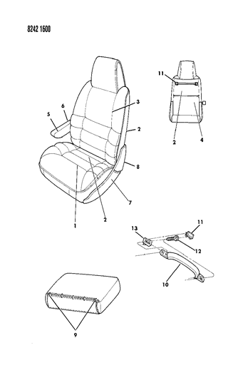 1988 Dodge Caravan Front Seat Diagram 3