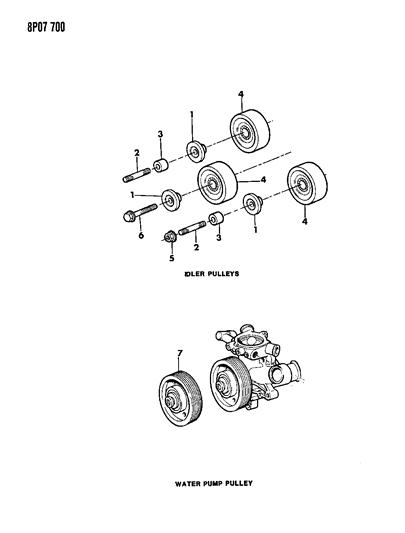 1992 Dodge Monaco Drive Pulleys Diagram 2