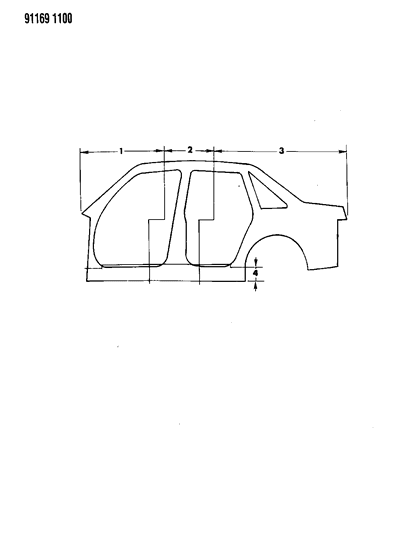 1991 Dodge Shadow Aperture Panels Diagram